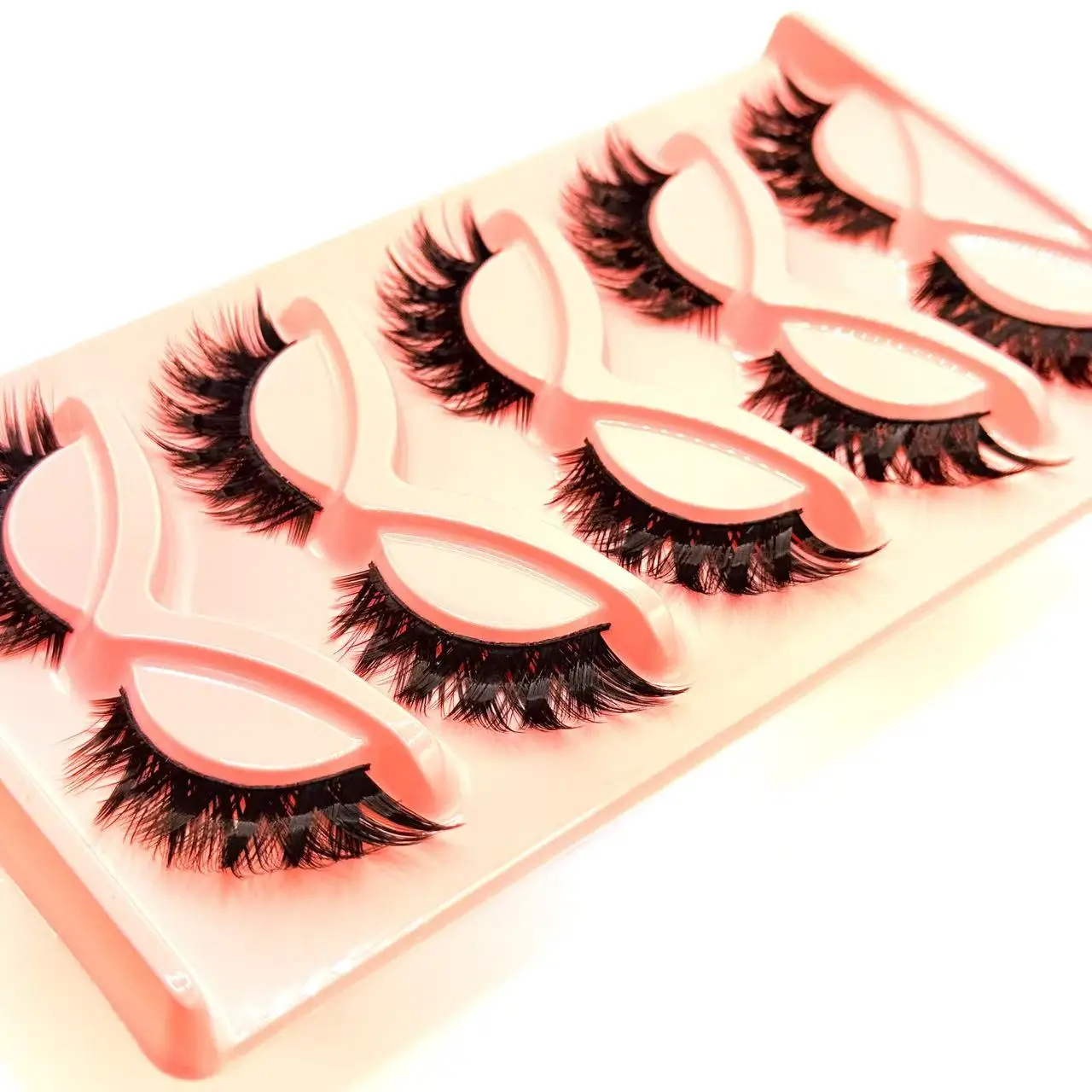 Trucco per vendite calde 5 paia di ciglia finte con striscia di volume drammatico per occhi di gatto