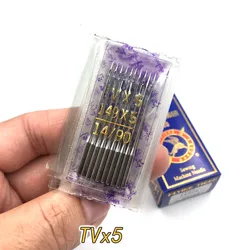 100Pcs Industrial Sewing Needles TVx5 For Lockstitch Overlock Postbed Buttonhole Blindstitch Machine