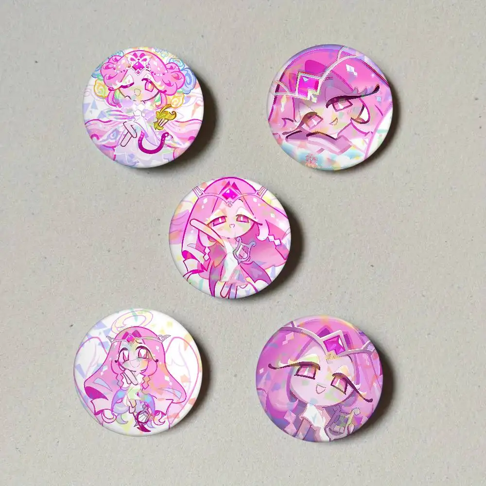 Game Eternal Sugar Cookie Round Exquisite Laser Badge Brooches Creative Pins For Clothes Hat Backpack Gift Accessories