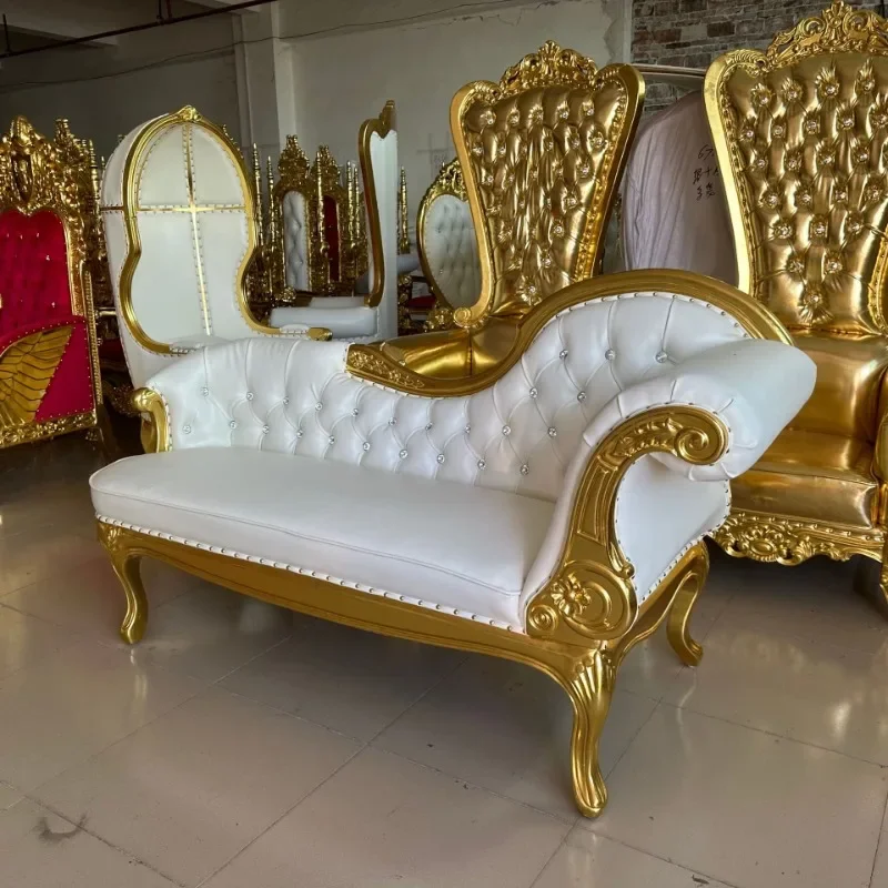 Single solid wood carving flower concubine chair small apartment fabric foot couch living room bedroom luxury sofa recliner