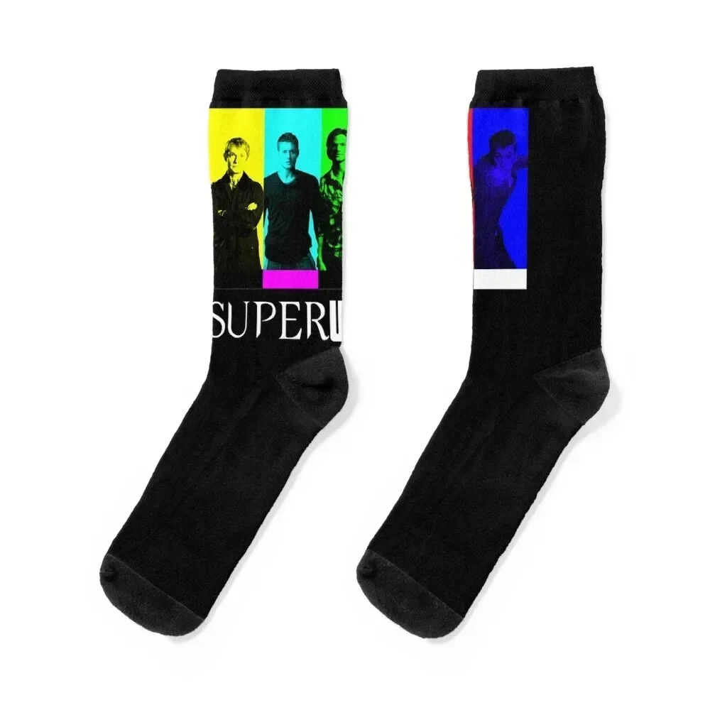 Funny Gift For Superwholock Tv Color Screen Halloween Socks cotton Heating sock Christmas Socks For Man Women's