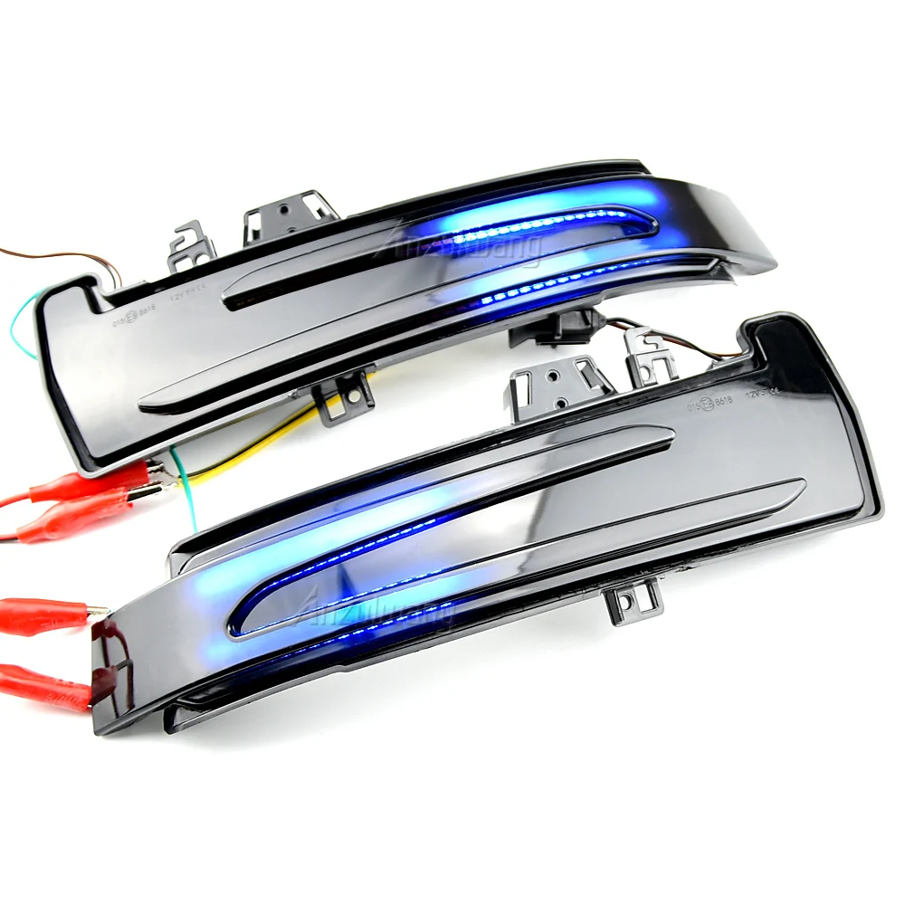 2x For Mercedes Benz A B C E S CLA GLA CLS Class W176 W246 W204 X156 Dynamic Turn Signal Rearview Mirror Indicator Blinker Light