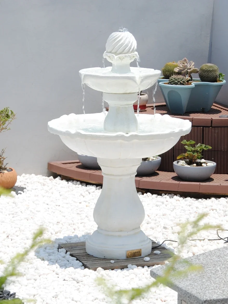 European Garden Fountain Villa Decorative Solar Landscape Trevi Fountain