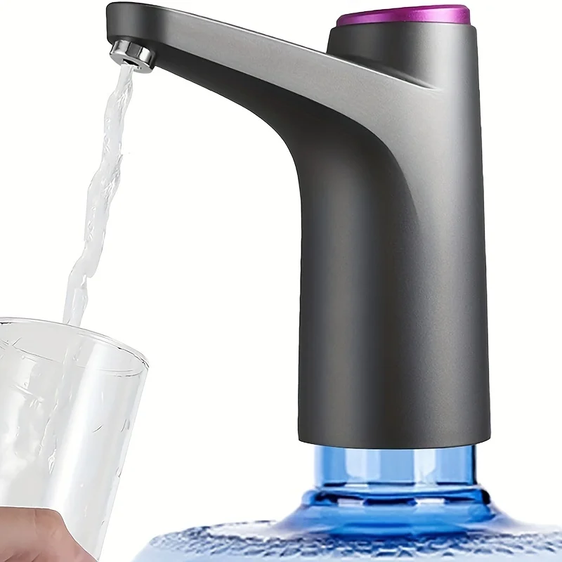 مضخة توزيع مياه كهربائية محمولة - مناسبة لزجاجات 2-5 جالون، بطارية ليثيوم قابلة لإعادة الشحن عبر USB، طاقة 4 وات، سهلة التشغيل