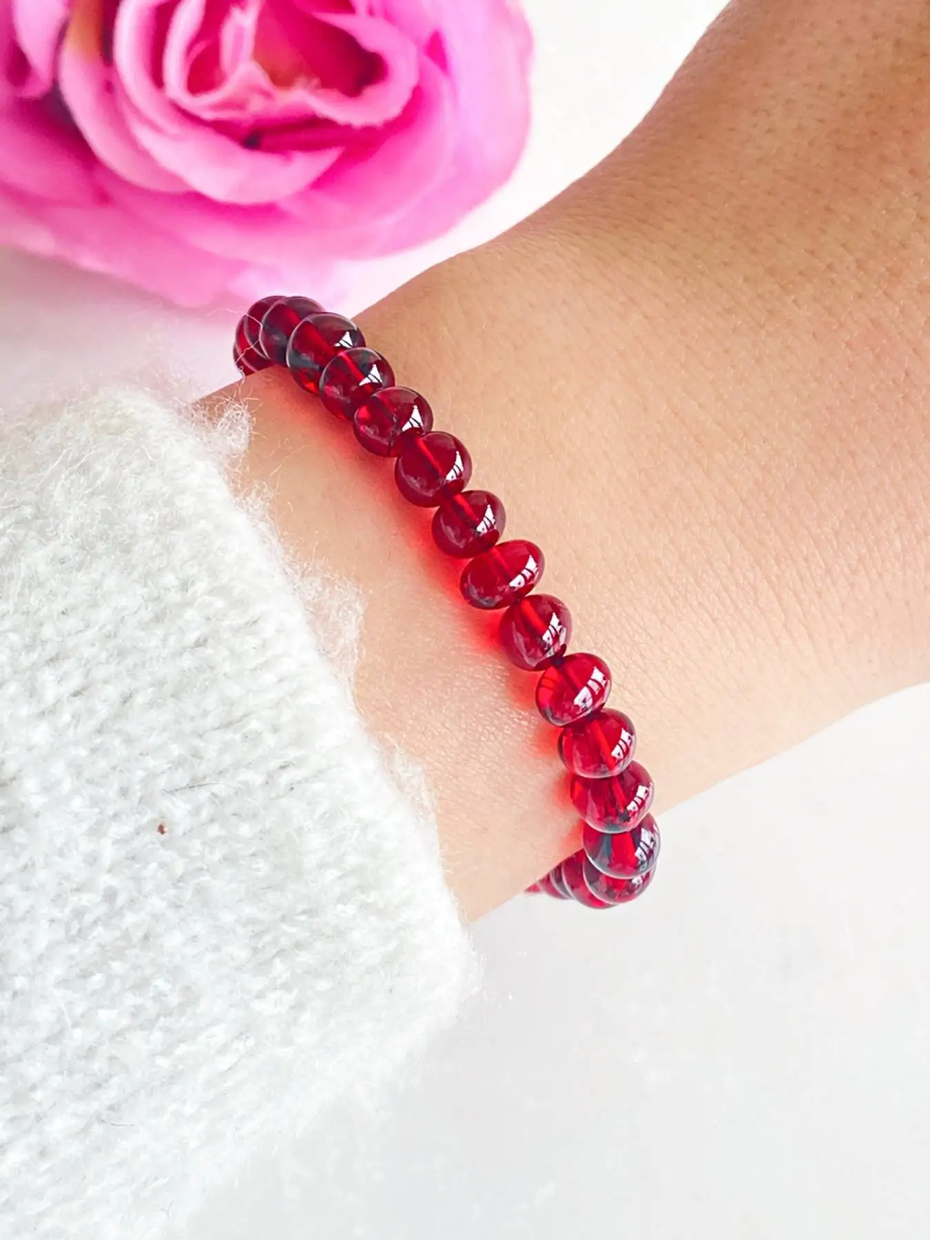 

Red Amber Bracelet, Beaded bracelet, Amber Bracelet for Women, Amber Stone Jewelry, Amber Jewelry, ruby amber jewelry