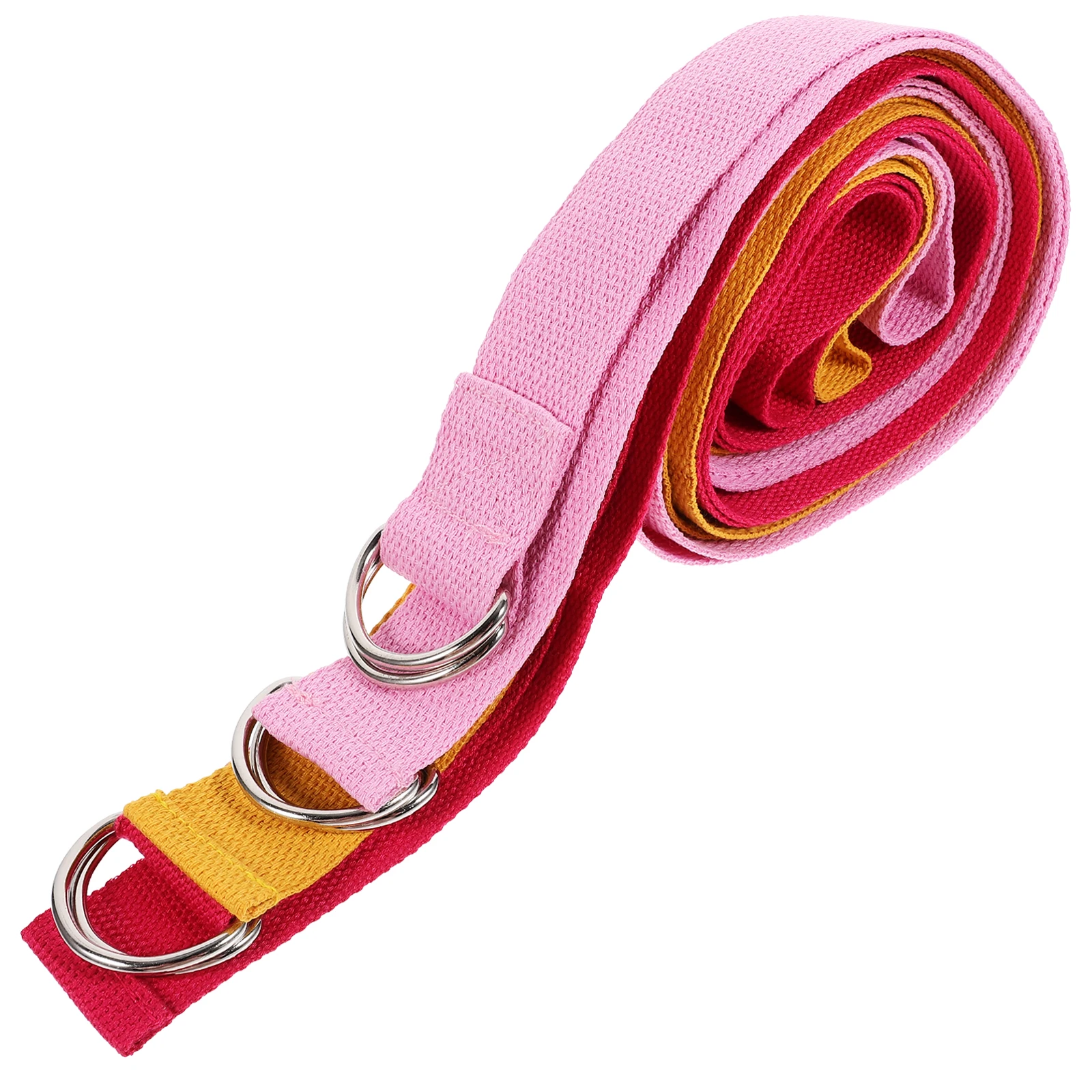 

3Pcs Adjustable Yoga Strap Set for Daily Stretching and Mat Carrying Soft Skin-Friendly Material Multi-Function Workout Band