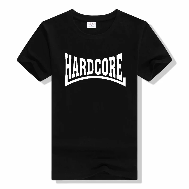 Streetwear Hardcore T-Shirt Men Fashion Hardcore T Shirt Fashion Casual O-Neck Tshirts Cotton Tees Short Sleeve Camisetas Tops