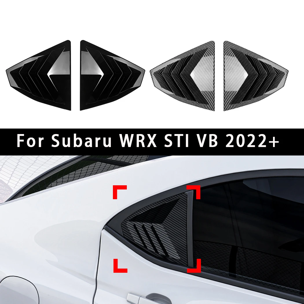 

For Subaru WRX STI VB 2022+ Car Shutter Louver Cover Rear Glass Side Window Cap Trim Side Vent Blinds Auto Accessories