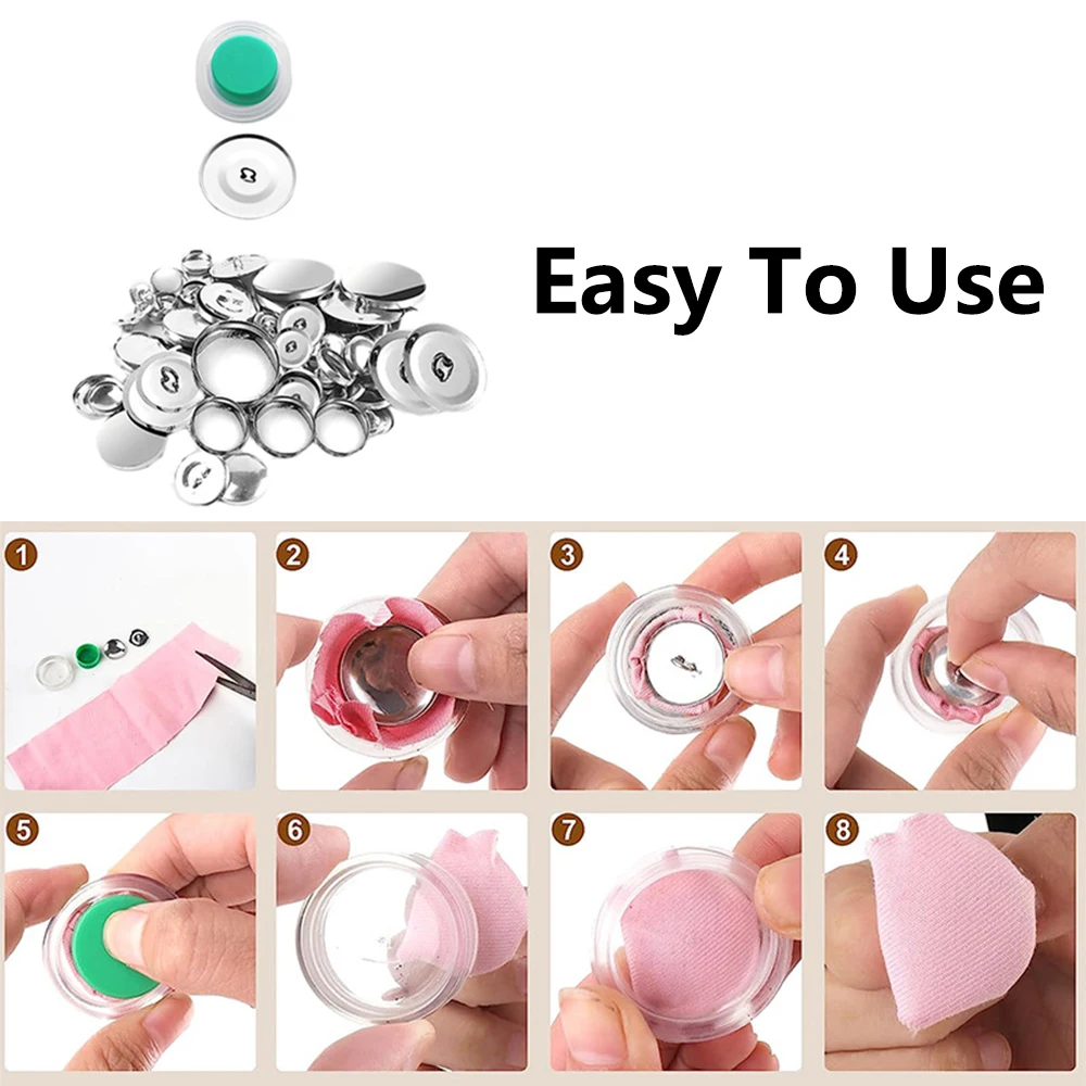 1 Set DIY Cover Button Kit Cover Button Making Tool Clothes Decorating DIY For Make Your Own Button 5 Different Sizes Optional