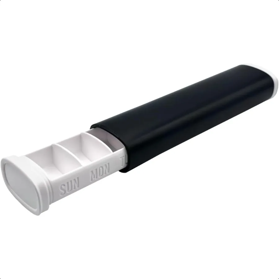 

EZY DOSE Slide Pill Organizer BPAFree Medication Storage Case with Durable BPAFree Plastic with Plastic Exterior Large 7Day Wee