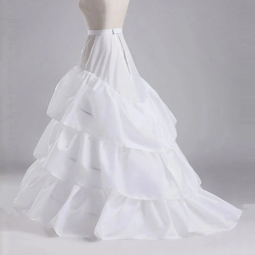 

Wonderful White Wedding Petticoats 3 Layers Cheap Women Underskirt Jupon Crinoline Vestido Longo Sottogonna