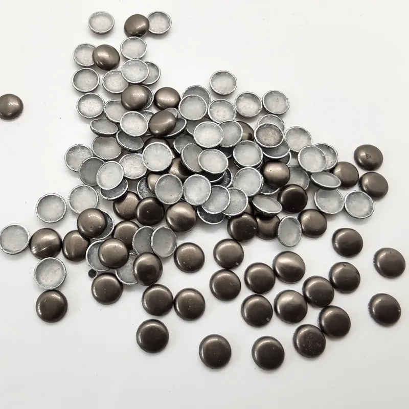 Round Metal Studs 6MM Hot Fix Crystal Shoes Punk Metal Rivets Beads Iron On Rhinestones For Crafts 144Pcs Diy Decoration