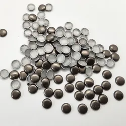 Borchie rotonde in metallo 6MM Hot Fix scarpe di cristallo Punk rivetti in metallo perline ferro su strass per artigianato 144 pezzi decorazione fai da te