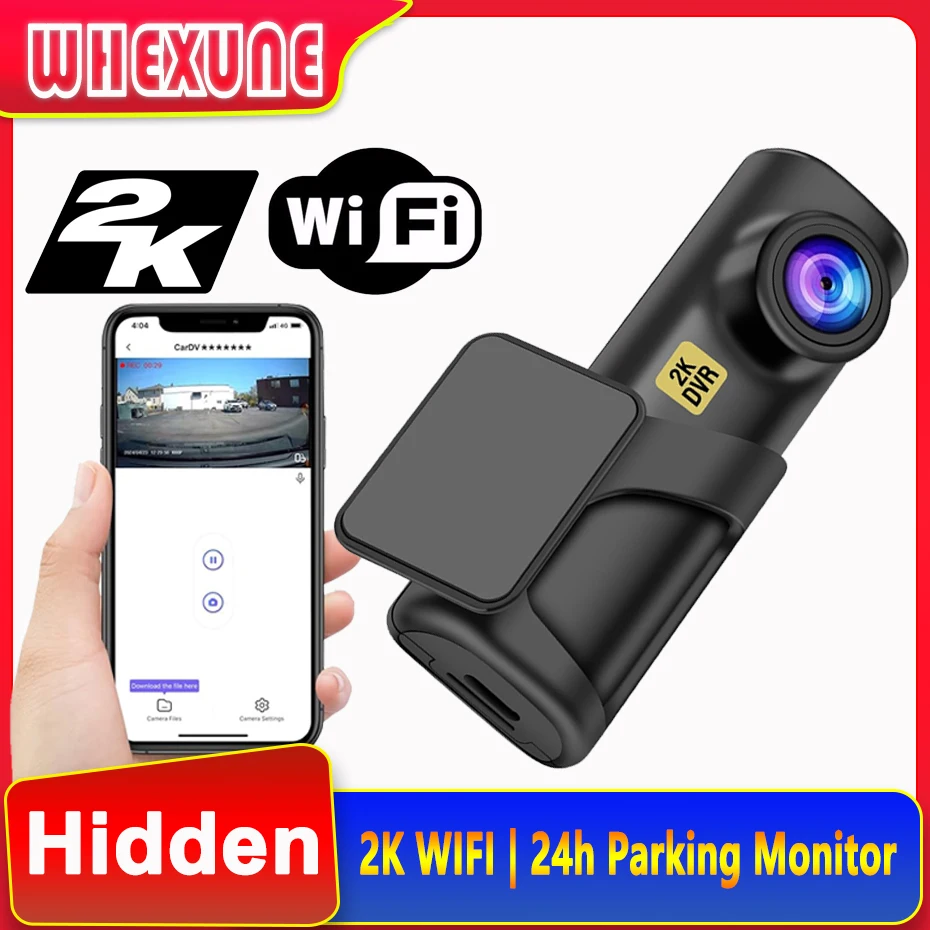 2K Wifi Dash Cam for Car Camera FHD Dvr Para Coche Night Vision Dashcam 24h Parking Monitor Mini Kamera Samochodowa Rejestrator