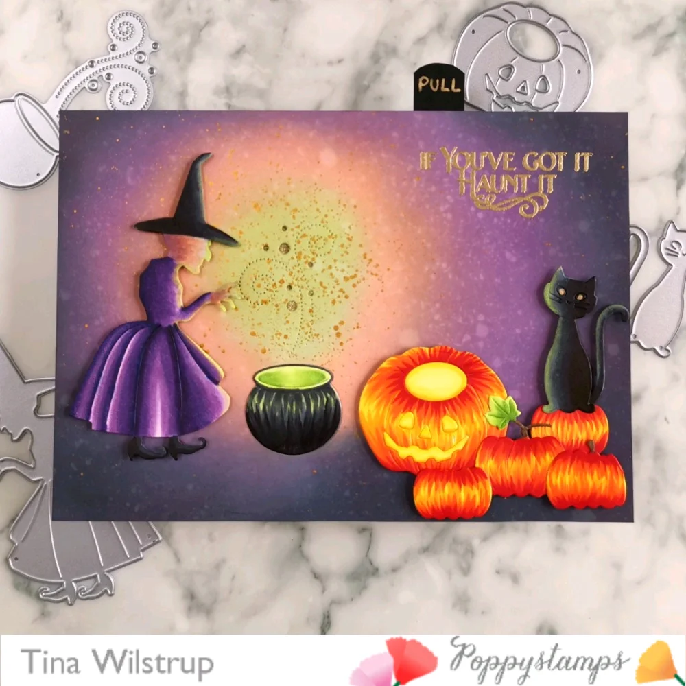 New Sept 2022 Halloween Poppy Metal Cutting Dies DIY Scrapbooking Photo Album Decorative Embossing PaperCard Crafts Die