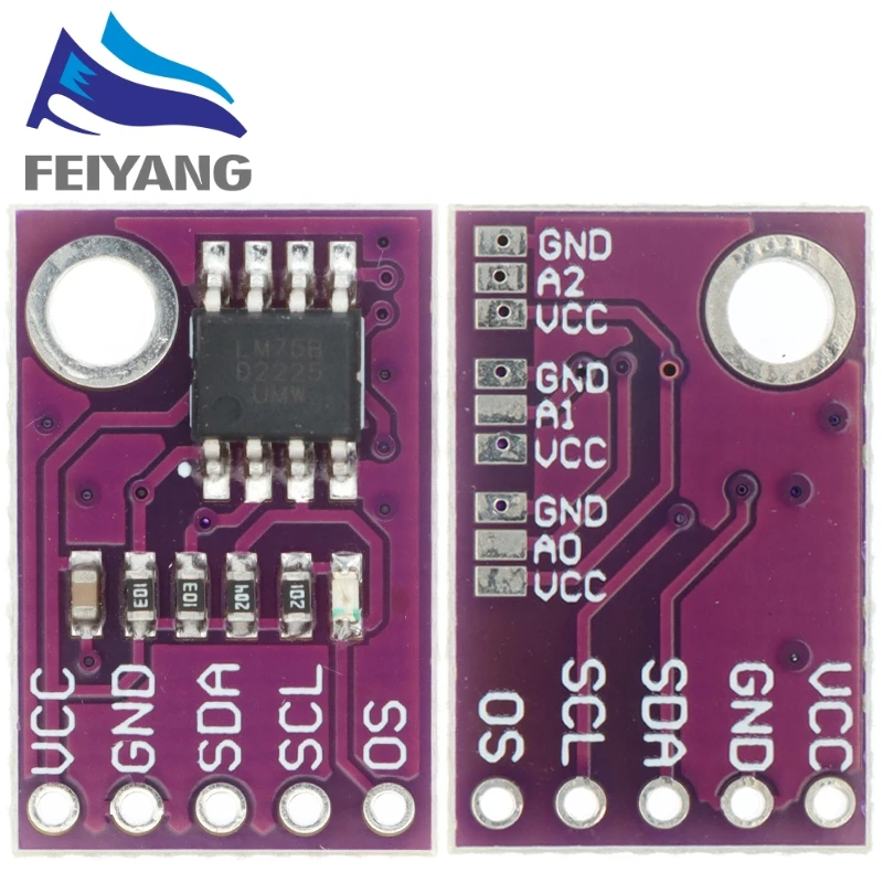 LM75 CJMCU-75 Sensor Module Temperature Sensor High Speed I2C IIC Interface High Precision LM75A