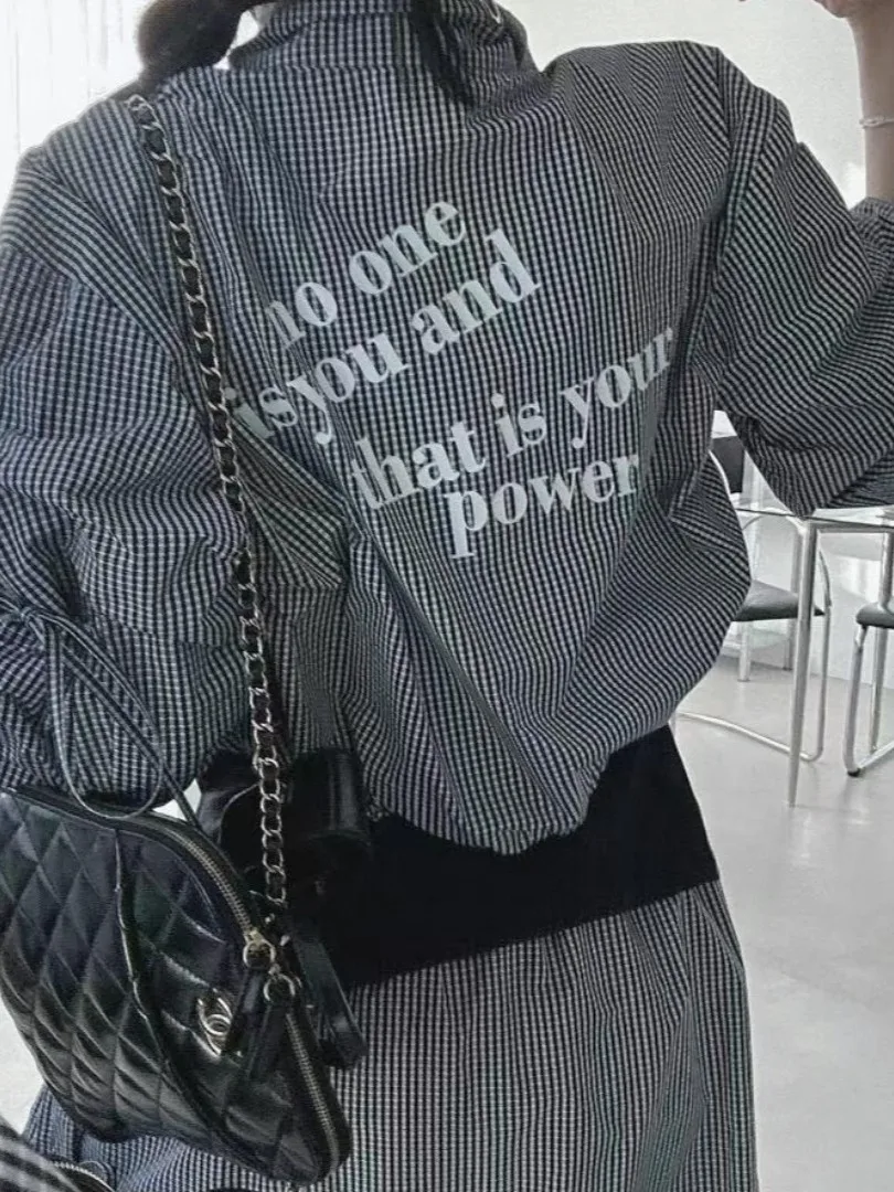 

Новый весенний женский комплект из двух предметов Long Sve Jaet Ba с буквенным принтом и юбкой с поясом, модный индивидуальный сле