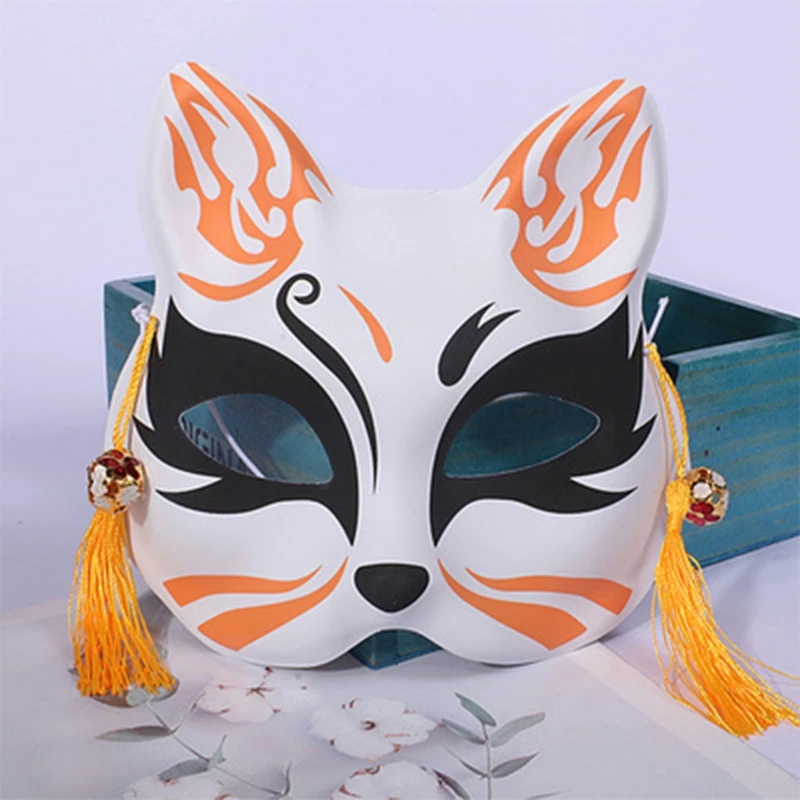 Japanese Anime Face Masquerade Foxes Festival Masks Halloween Party Cosplay Prop