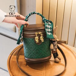 Women's Bag 2023 New Bucket Bag Niche Cylinder Bag Crossbody Bag Large Capacity Shoulder Bag Mobile Zero Wallet Handbags