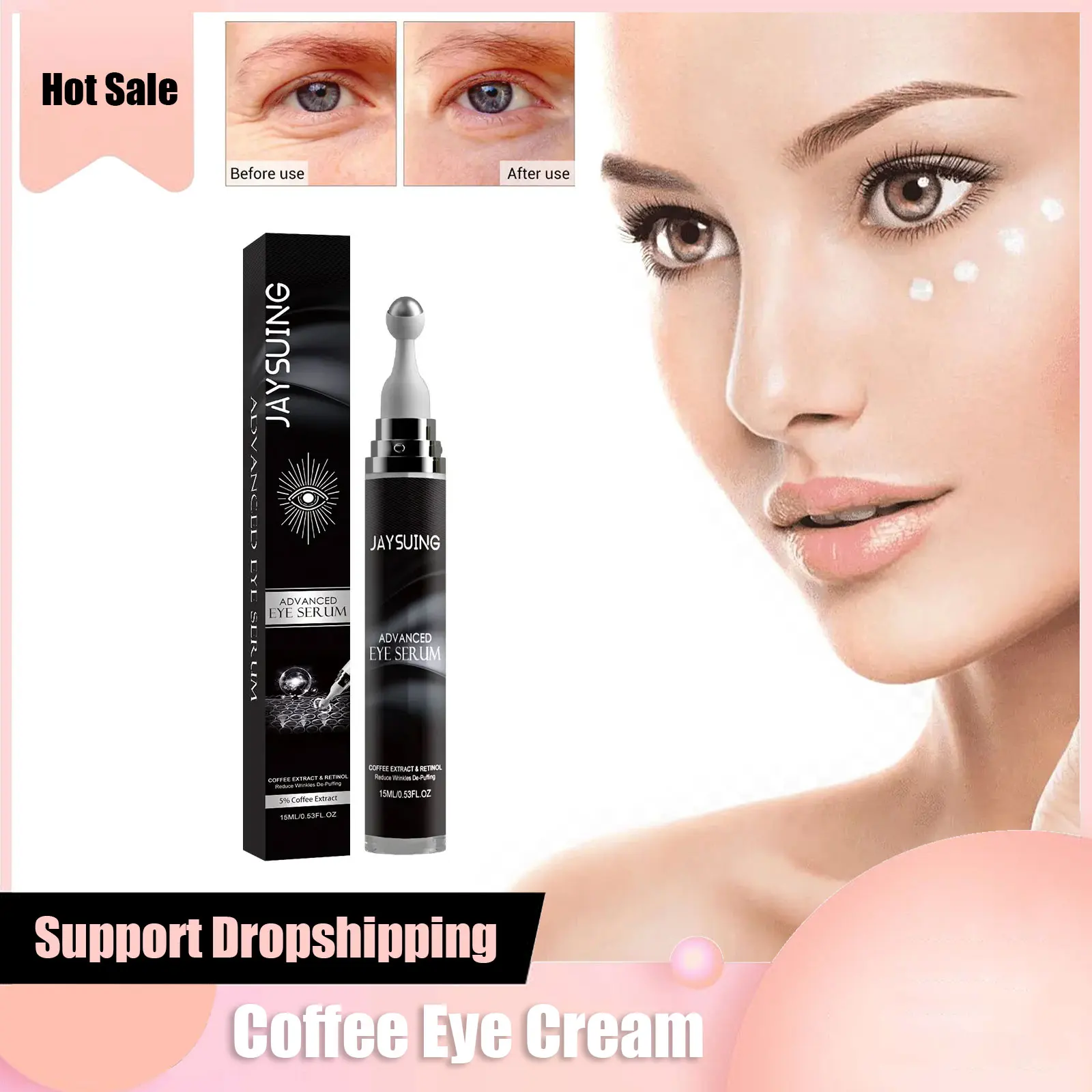 Anti Dark Circle Eye Cream Serum Remove Wrinkles Firmness Whitening Under Eyes Essence Puffiness Fade Eye Fine Line Firming Skin