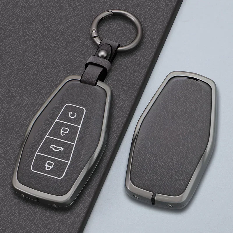 

Auto Shell Fob For Geely Coolray X6 X7 Geometry C Emgrand Global Kulrey Hawk GX7 Okavango Alloy Car Key Cover Case Accessories