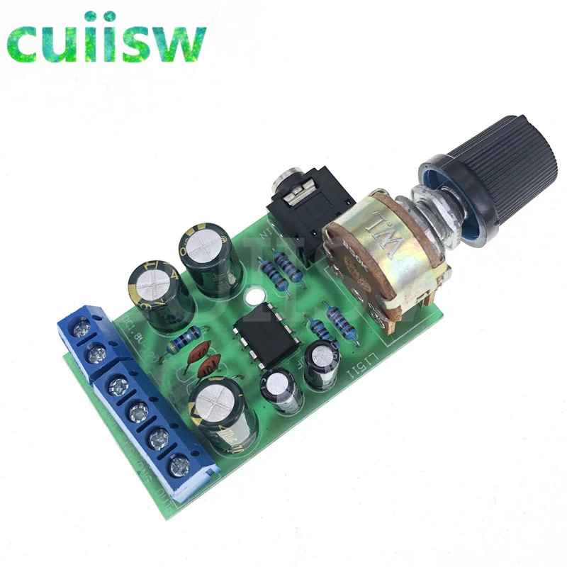 TDA2822M 2.0 Stereo Audio Amplifier Board Dual Channel AMP AUX Amplifier Board Module Volume Control Switch DC 1.8-12V for Home