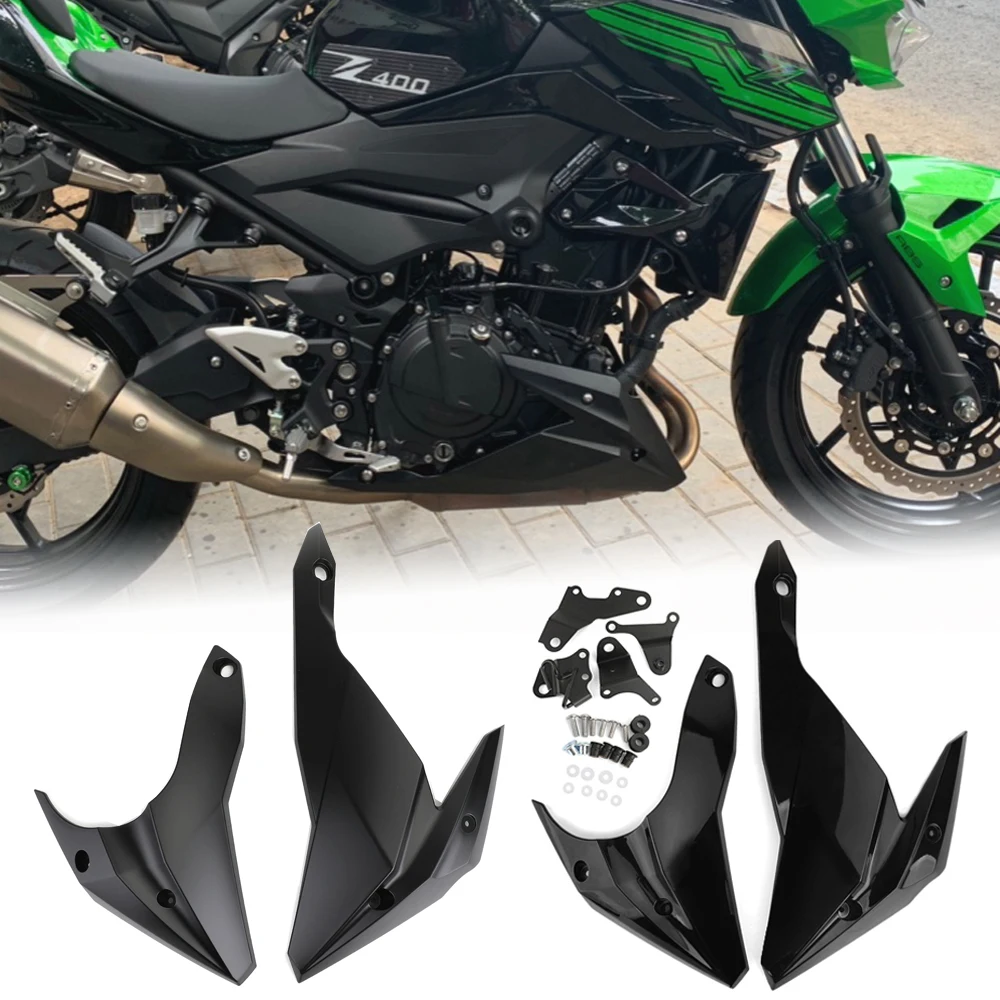 

2023 Z400 Belly Pan Lower Engine Guard Protector Spoiler Cowl Fairing Bellypan for Kawasaki Z 400 Accessories 18-2020 2021 2022