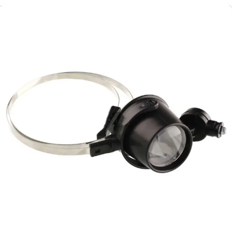 Portable 15X Loupe Lens Headband Glass Jeweler Watch Repair Magnifier with LED Eye Loupe Easy Wearing Glass