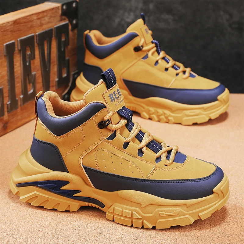 

Водонепроницаемые нескользящие кроссовки, мужские полусапожки, новинка лета 2024, рабочая повседневная обувь на толстой подошве, мужская теннисная обувь, уличные ботинки, мужские