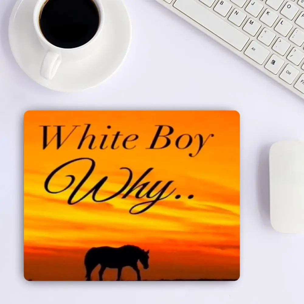 Table Mat White Horse Misty Forest Inspirational Quote Large Size Laptop Office Desktop Bedroom Learning Pad