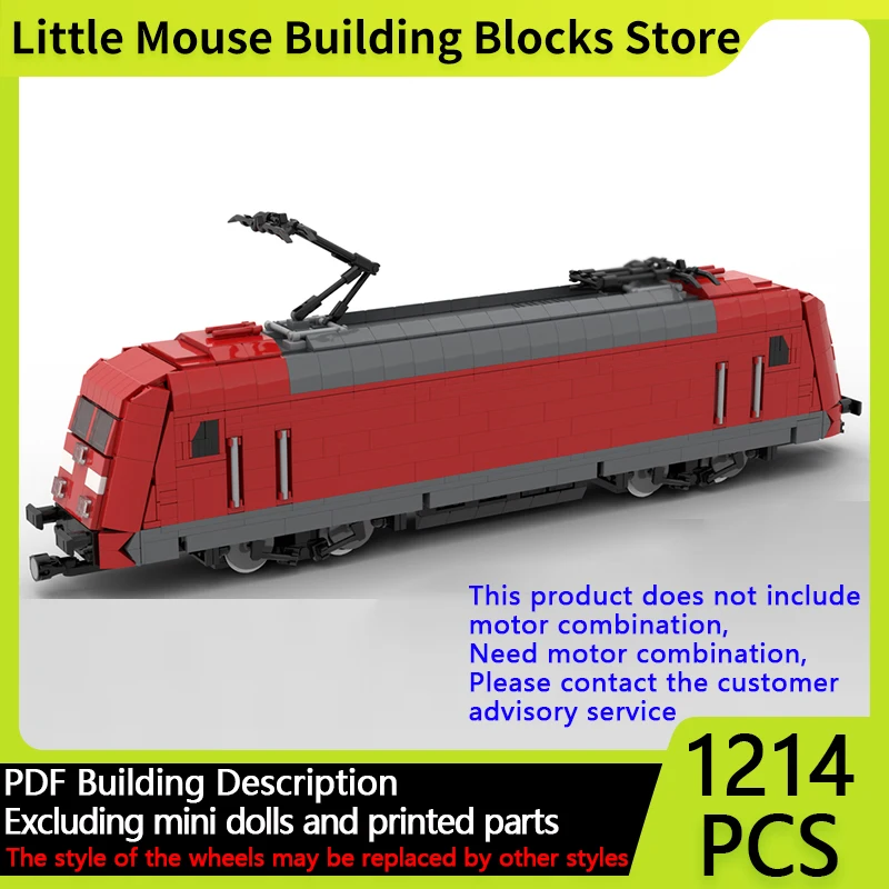 

City Car Model MOC Building Bricks Br 101 Electric Locomotive Modular Technology Gifts Holiday Assemble Children Toys Suit