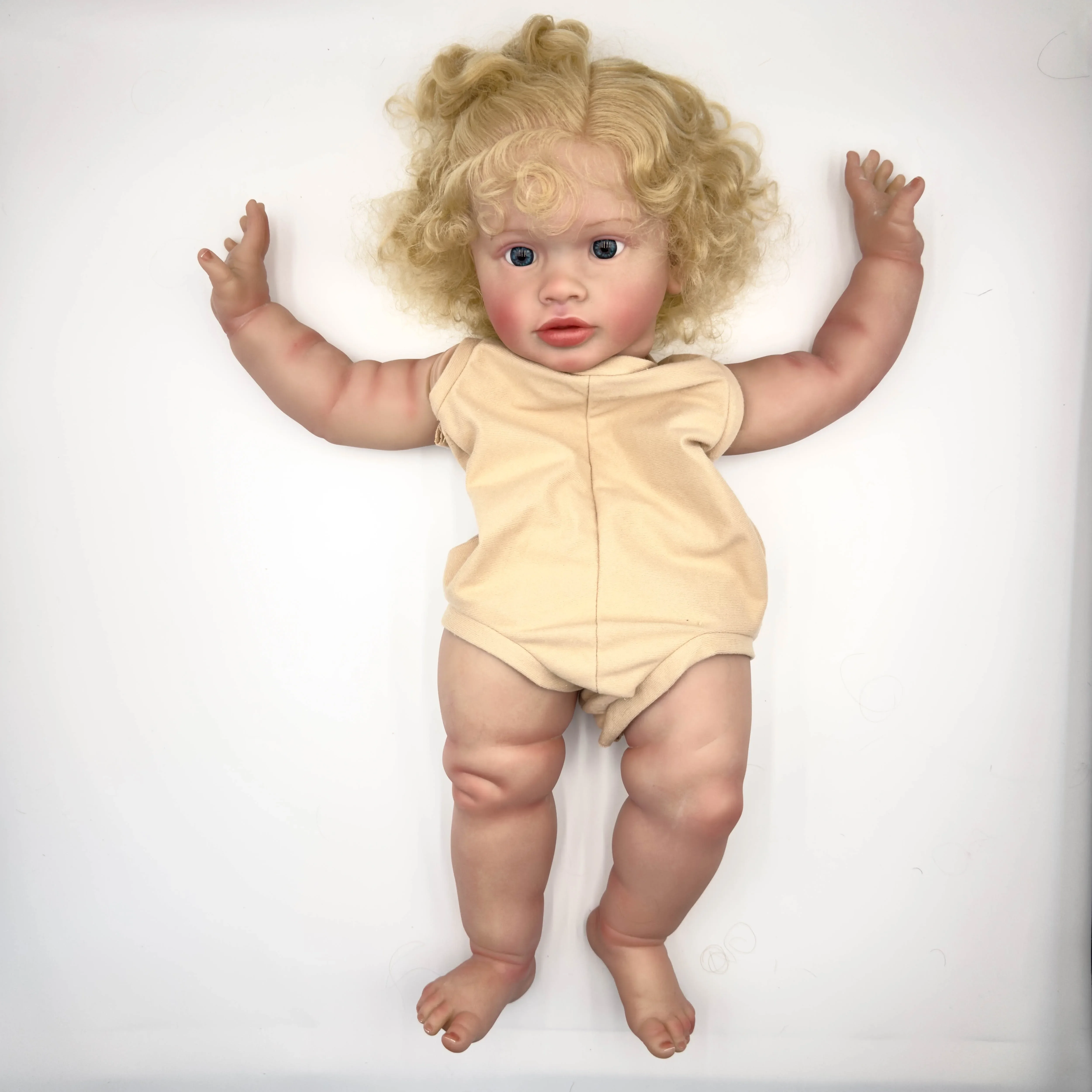 Ego 26 polegada kit boneca reborn pippa com cabelo loiro realista acordado bebê já pintado peças de boneca inacabadas diy brinquedos do bebê