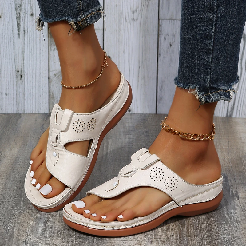 Hot Fashion Women Sandals Summer Women Shoes Peep Toe Shoes Woman Light Slippers Breathable Wedge Shoes Thick Sandalias Mujer