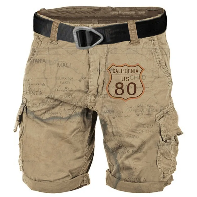 Pantalon de travail de rue en plein air américain pour hommes, short de mode, jambe droite, short de rue décontracté, été, nouveau