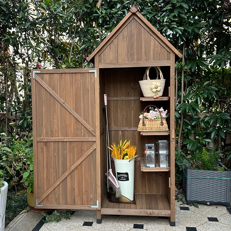 Outdoor cabinet waterproof sunscreen courtyard balcony locker outdoor garden large tool cabinet storage locker simple