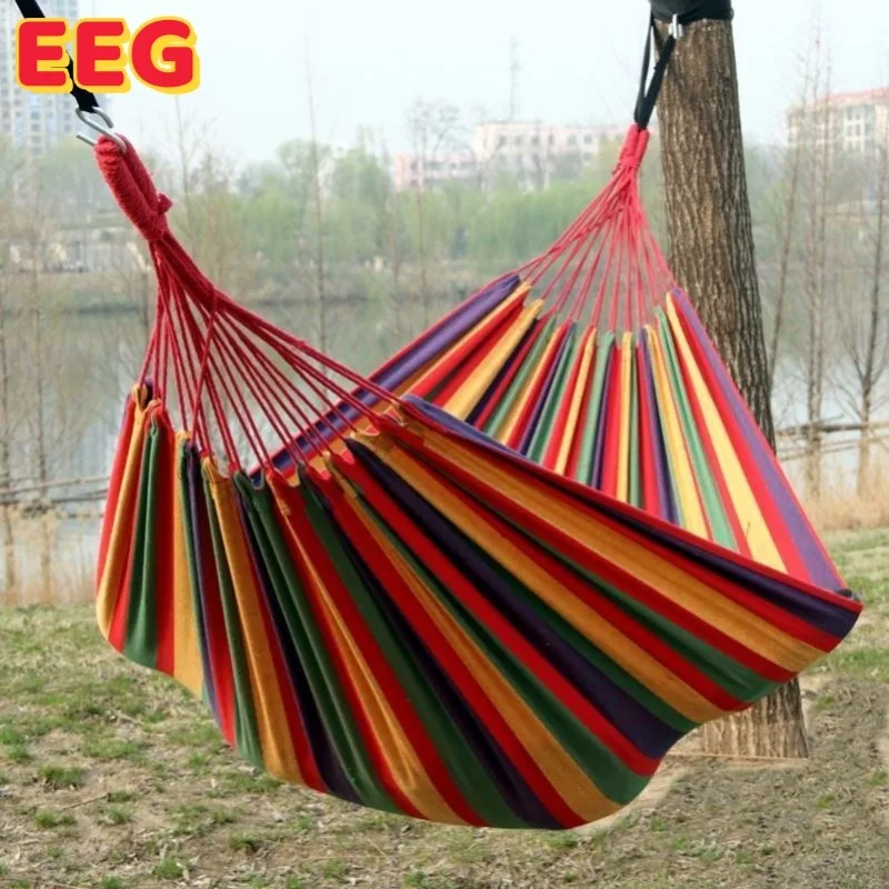 

Anti-rollover Children Swing Hammock for Garden Backyard Portable Outdoor Camping Hammock Thick Canvas Single Double Hanging Bed