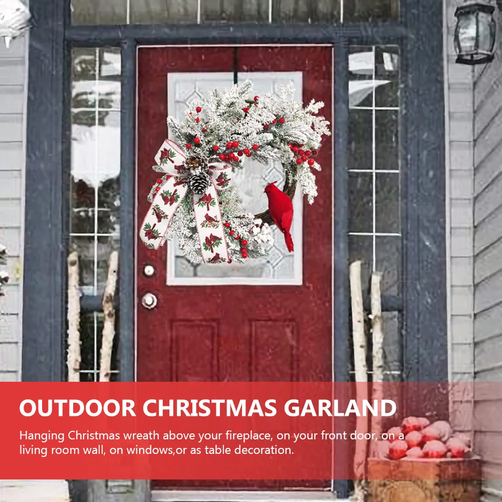

Welcome Garland Christmas Door Hanging Decoration Wreath Front Holiday Wreaths Decorations Indoor