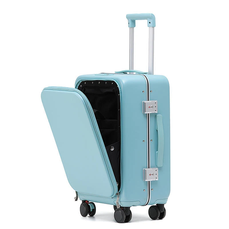 Front Open Luggage Universal Wheel Female Small 20 Inch Business Trolley Case Male Side Boarding Case Suitcase Free Shipping Hot