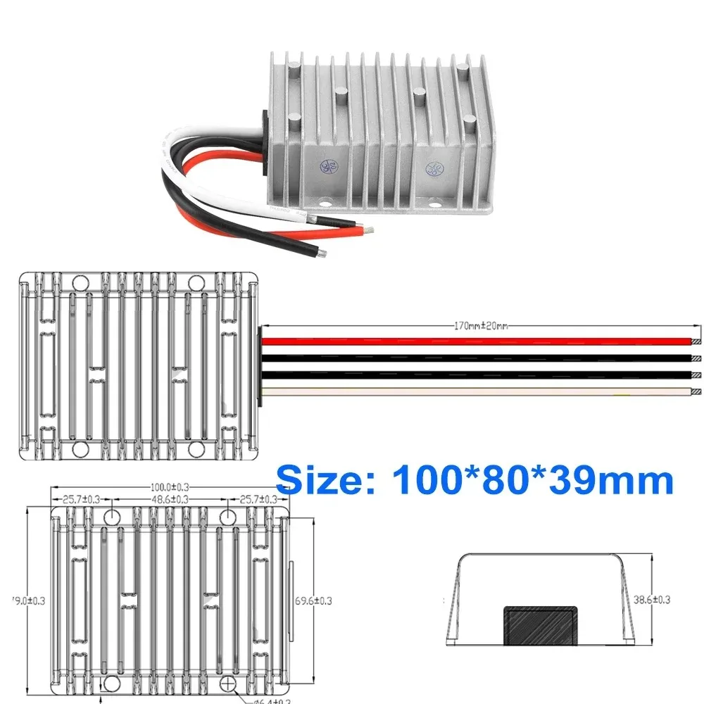 24V to 48V 30A 20A DC Power Converter Boost Module Step-up 24 Volt to 48 Volt Voltage Regulator Transformer for Cars
