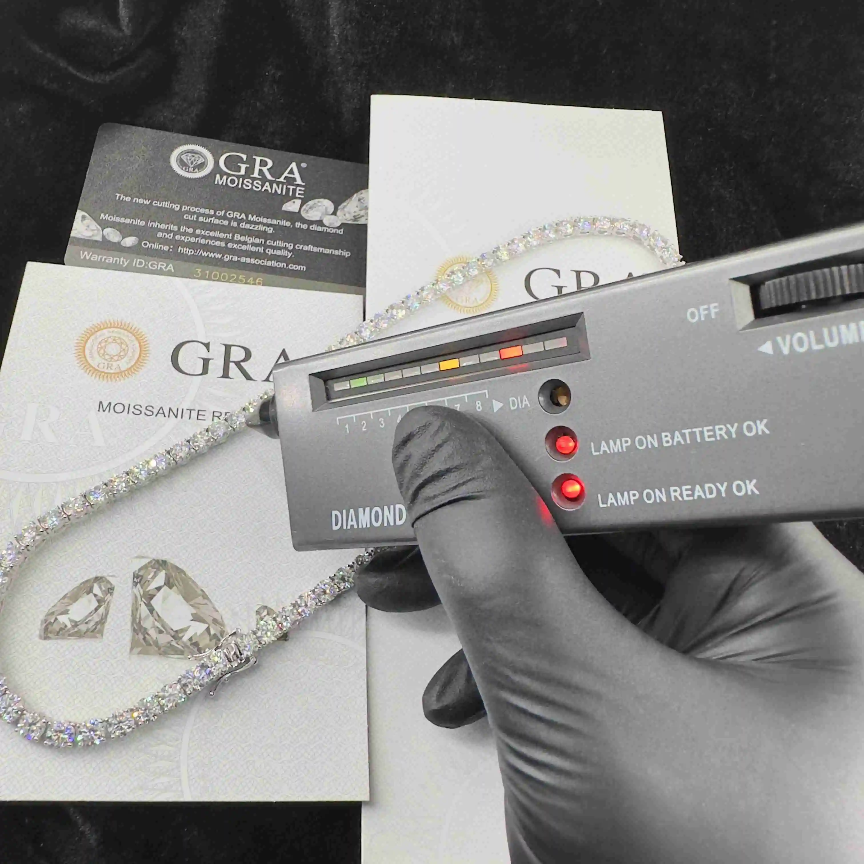 

Цепочка-тенниска из серебра 925 пробы с муассанитом VVS, 2-8 мм, на заказ, модные украшения в стиле хип-хоп