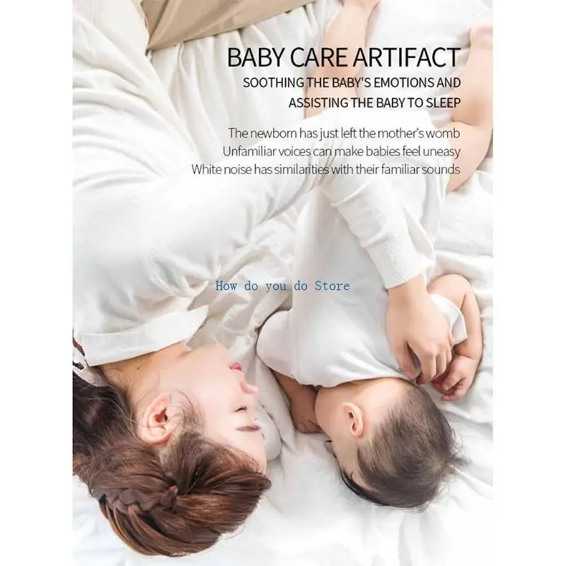 19QF White Noise Machine mit 10 natürlichen Klängen zeitgesteuertes Abschalten Babypflege Schlafhilfetherapie -Gerät,