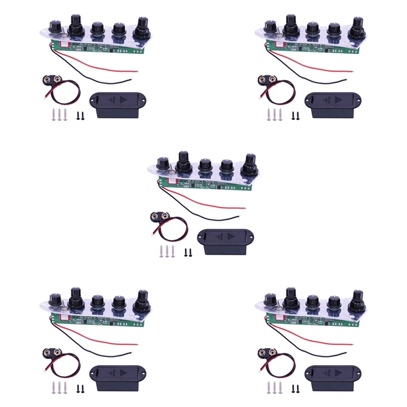 5X 5 Jazz JB Bass Loaded Wired Control Plate For 4/5 String Bass Guitar Parts