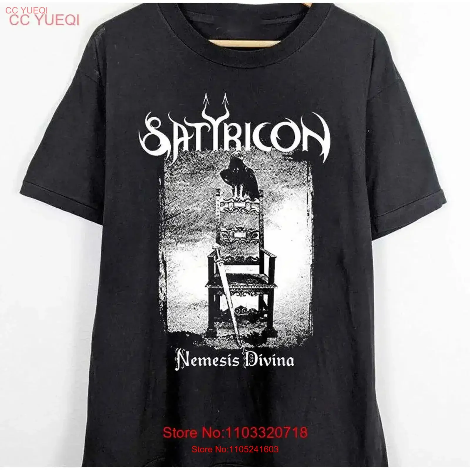 New Satyricon Nemesis Divina For Fans S 5XL T Shirt BI04_448 vintage Washed homme Stretched Top For Everyday Wear Versatile
