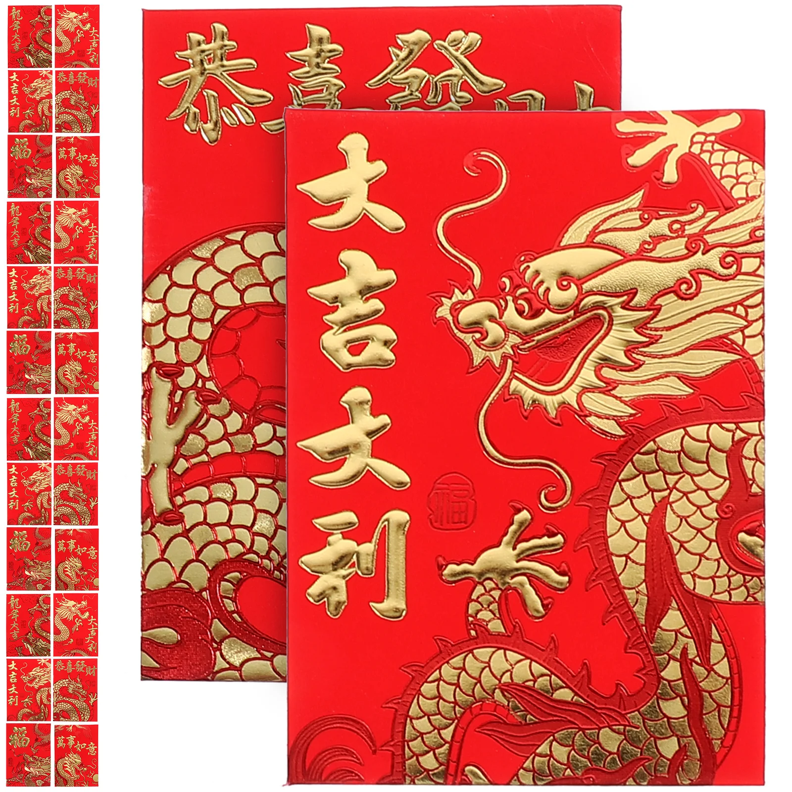 

60Pcs Red Envelopes Traditional Chinese Style Paper Envelopes Creative Money Packets Red Packets for New Year