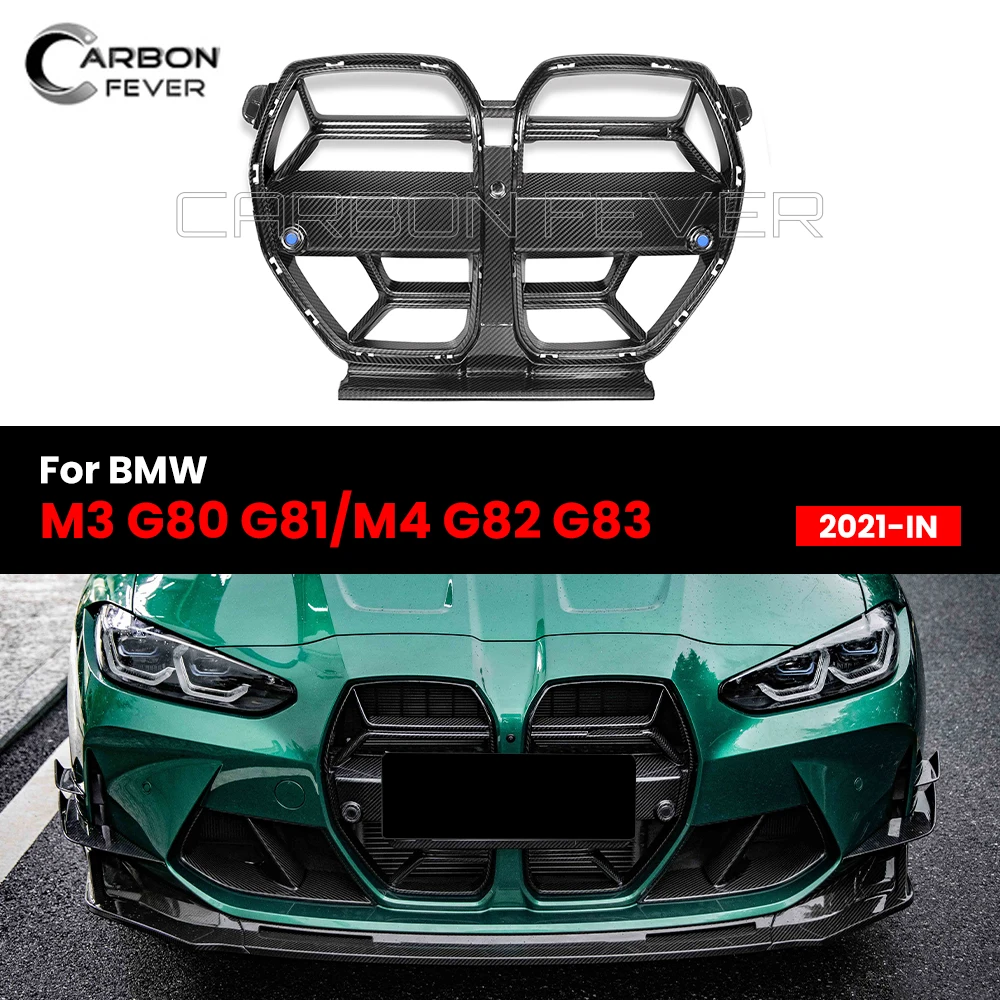 

Решетки переднего бампера из настоящего сухого углеродного волокна, гоночная решетка капота для BMW G80 G81 M3 G82 G83 M4 2021-IN CSL/ST/M, стильные аксессуары