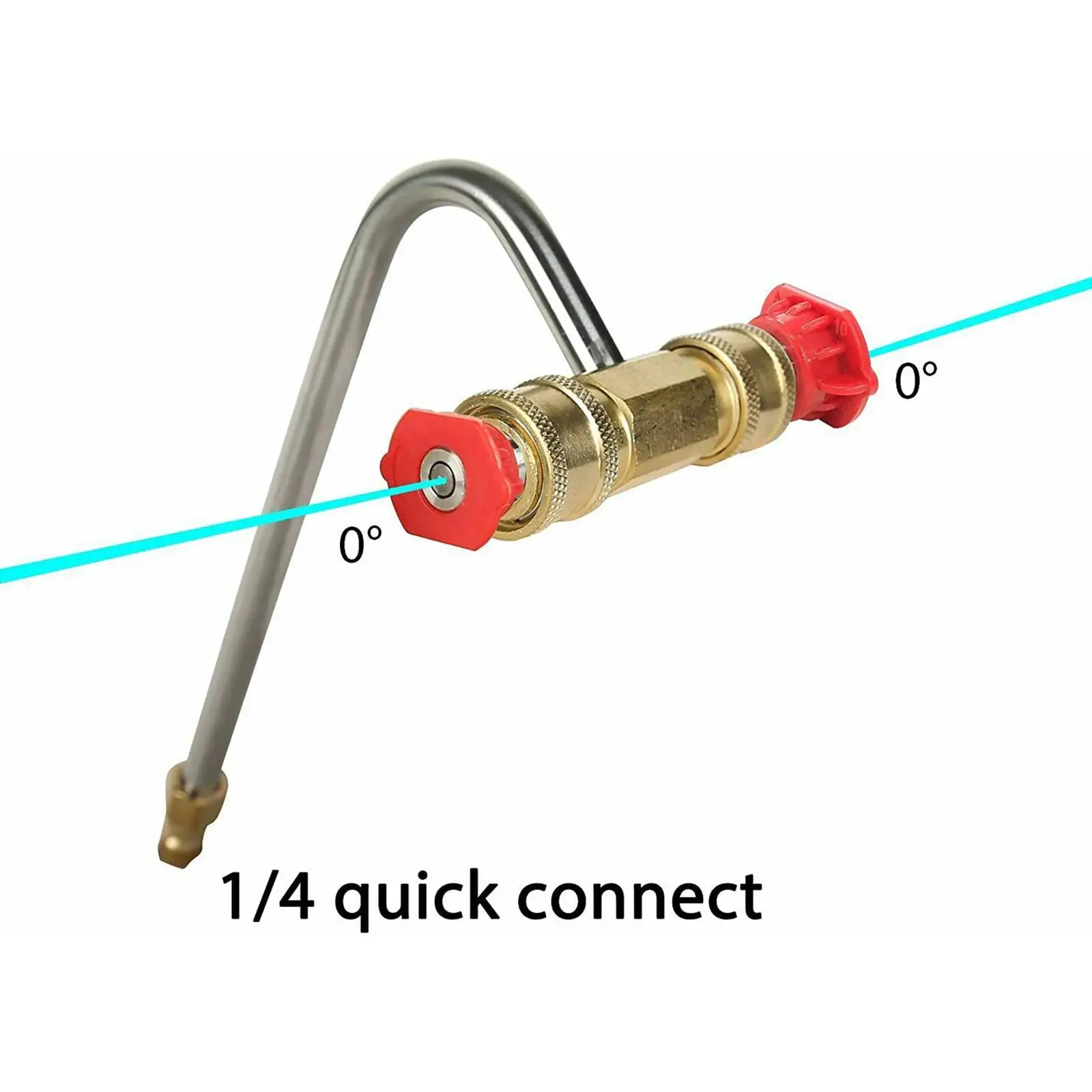 

Washer Extension Gutter Cleaner Attachment Accessory,High Pressure Washer Gutter Rod for Lance/Wand 1/4 Inch Quick Connect