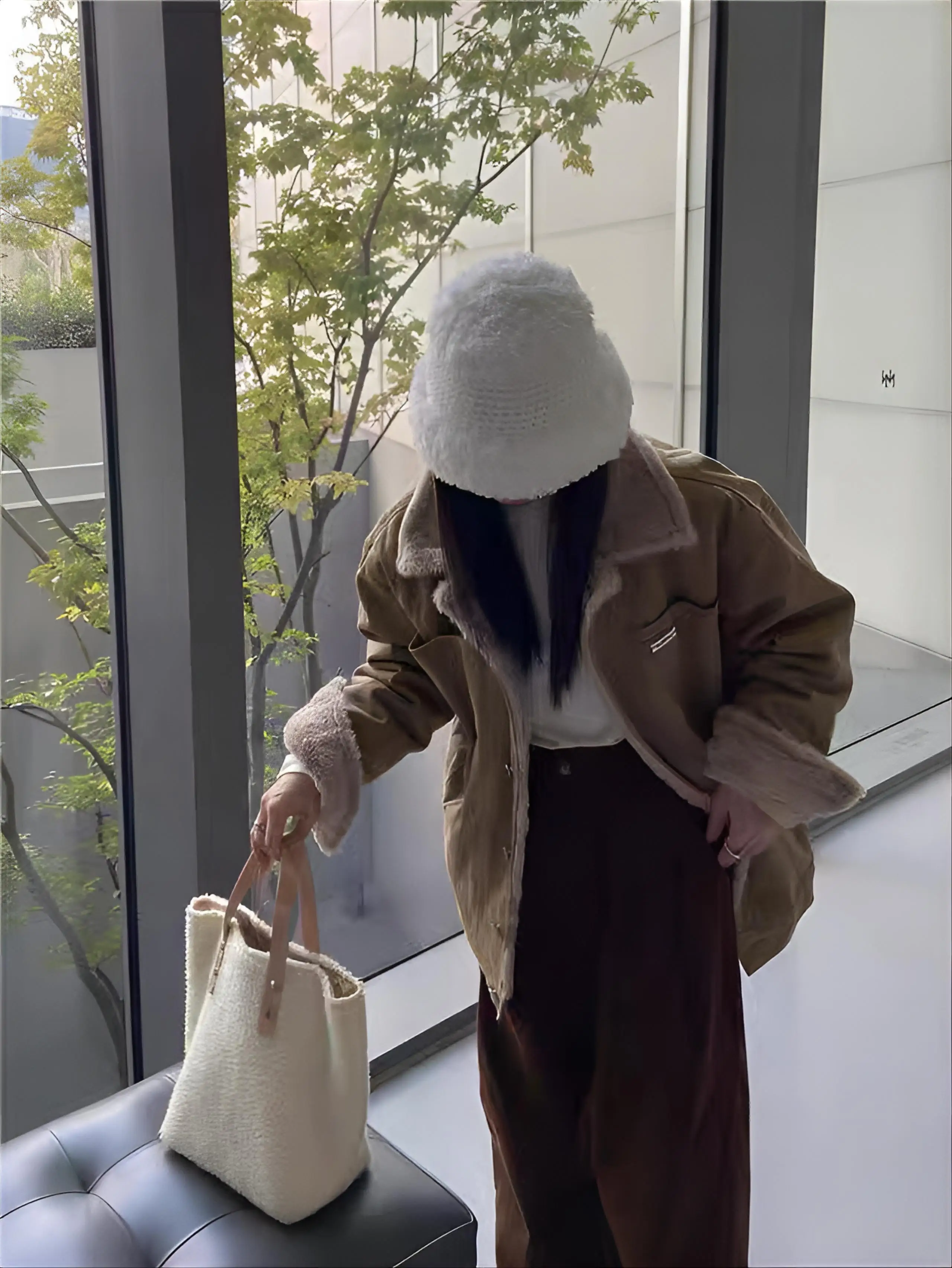 

Lamb Wool Jacket Women Green Honeycomb Riding Nomadic Biker Splashproof Cowgirl Western Antique Countryside Rural Workwear White