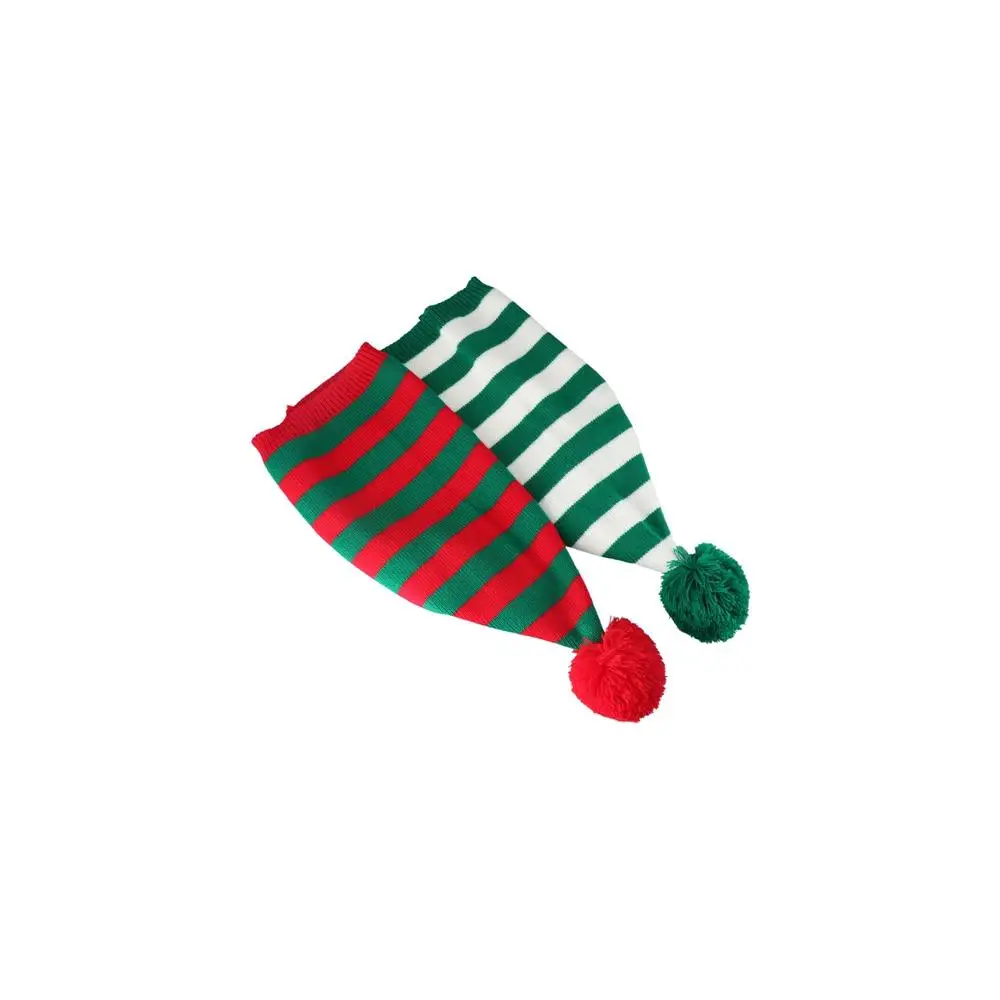 

Gift Santa Claus Christmas Knitted Hat Merry Christmas Hat Green Red Santa Beanie Hat Crochet Striped Outdoor