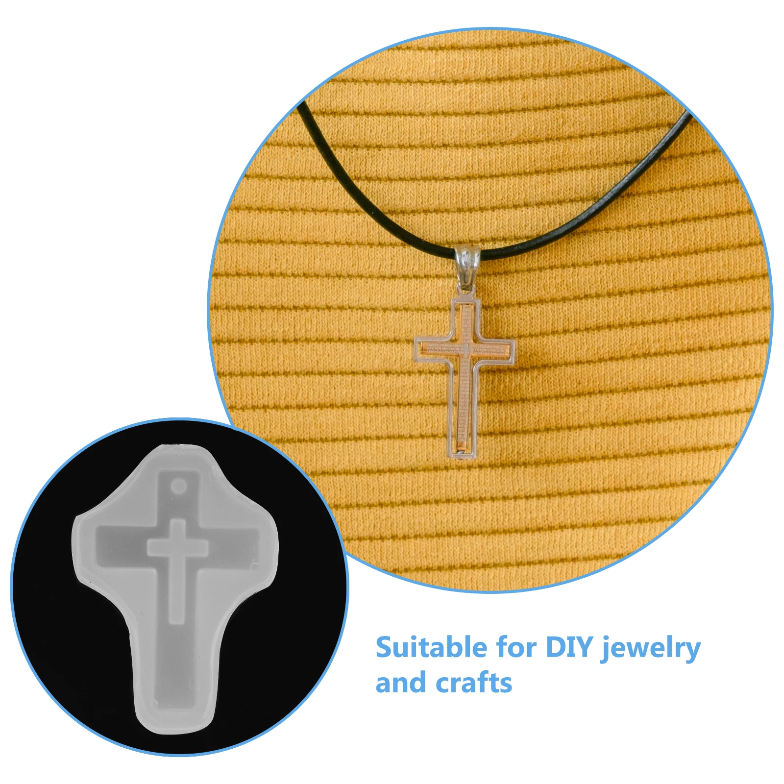 

10Pcs Cross Pendant Silicone Mold Flexible Epoxy Resin Casting Mold Tray for DIY Jewelry Crafts and Resin Art DIY Supplies,