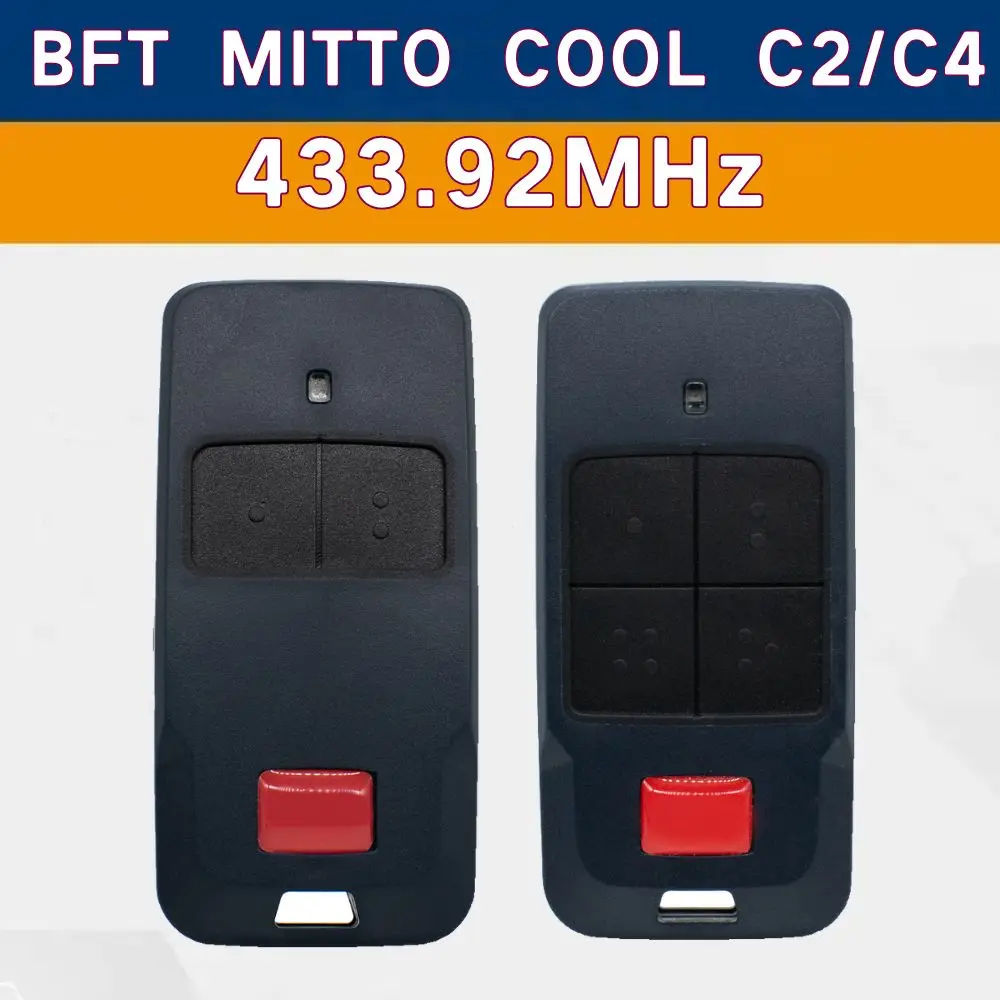 

BFT пульт дистанционного управления BFT COOL C2, C4, B RCB 2/4 для гаража 433,92 МГц с подвижным кодом, ручной передатчик команд открывания ворот